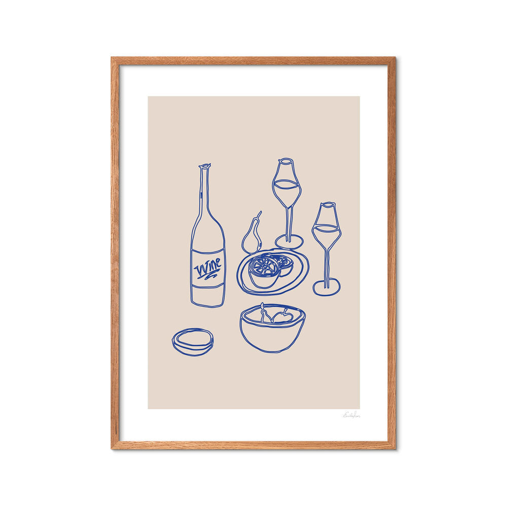 The Kitchen Collection plakat - Beige/blå