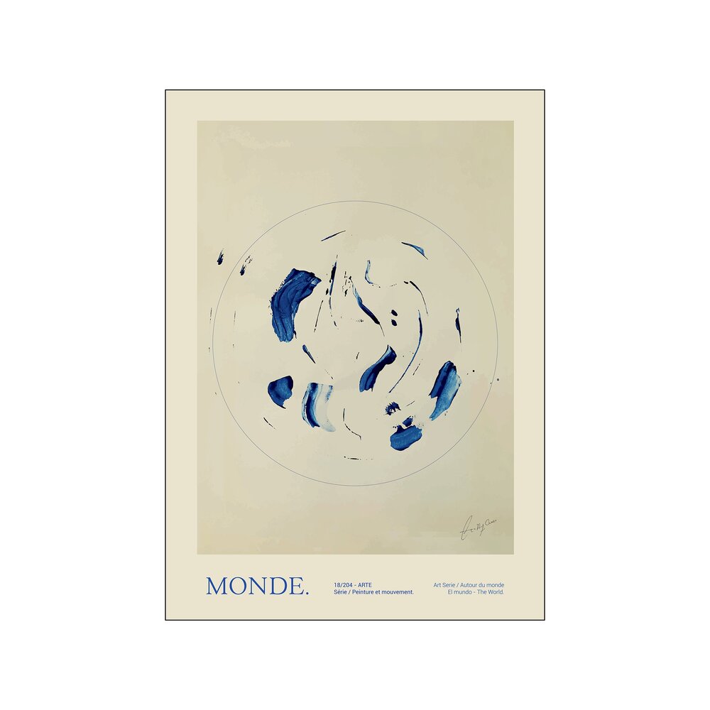 Le Monde plakat, grøn - 30x40 cm