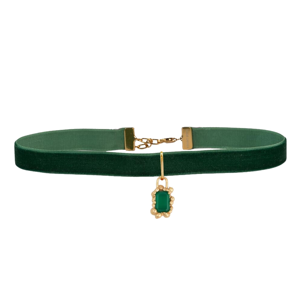 String Of Orb Chronicles choker - forgyldt/grøn