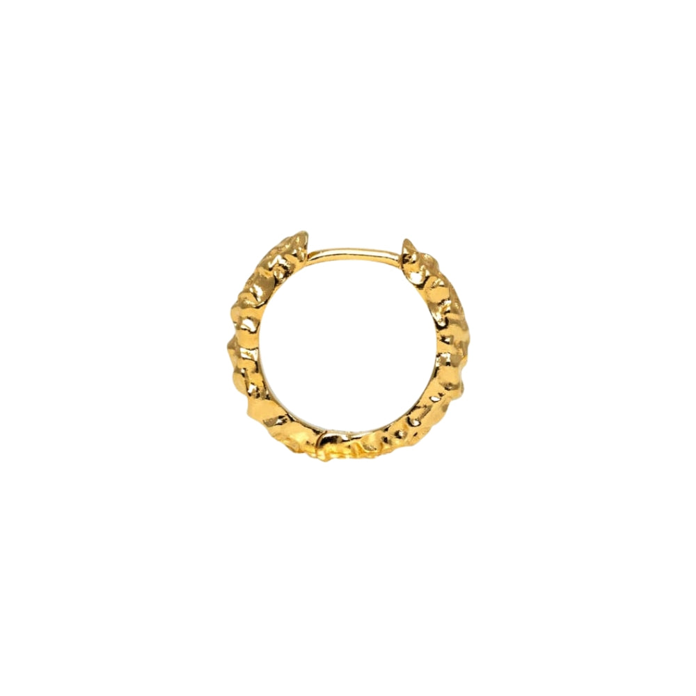 Mini Crunchy Edge hoop - forgyldt