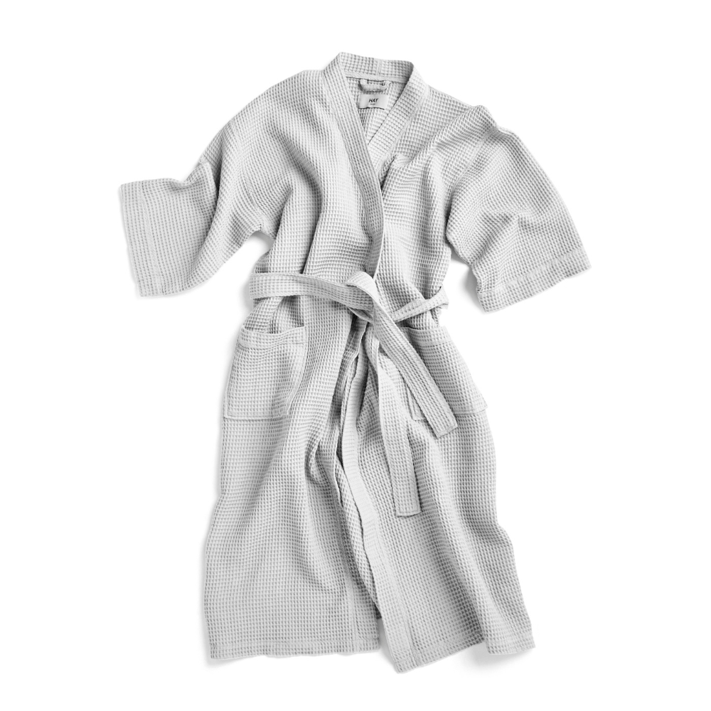 Waffle badekåbe - grå