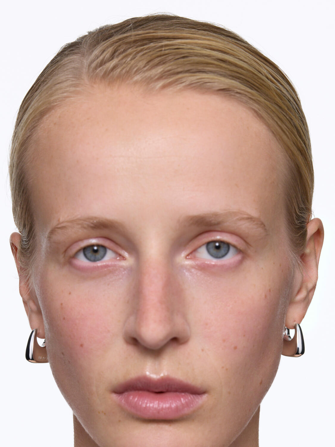 Tote ørering, medium - sølv