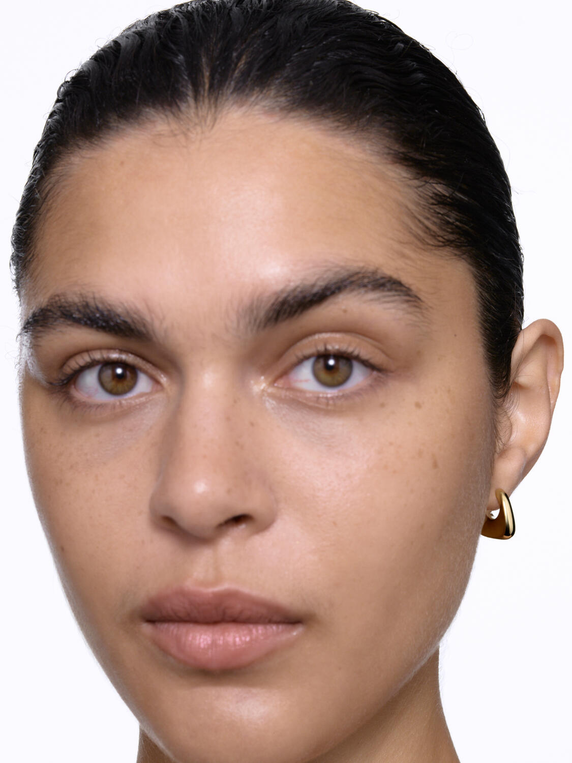 Tote ørering, lille - forgyldt