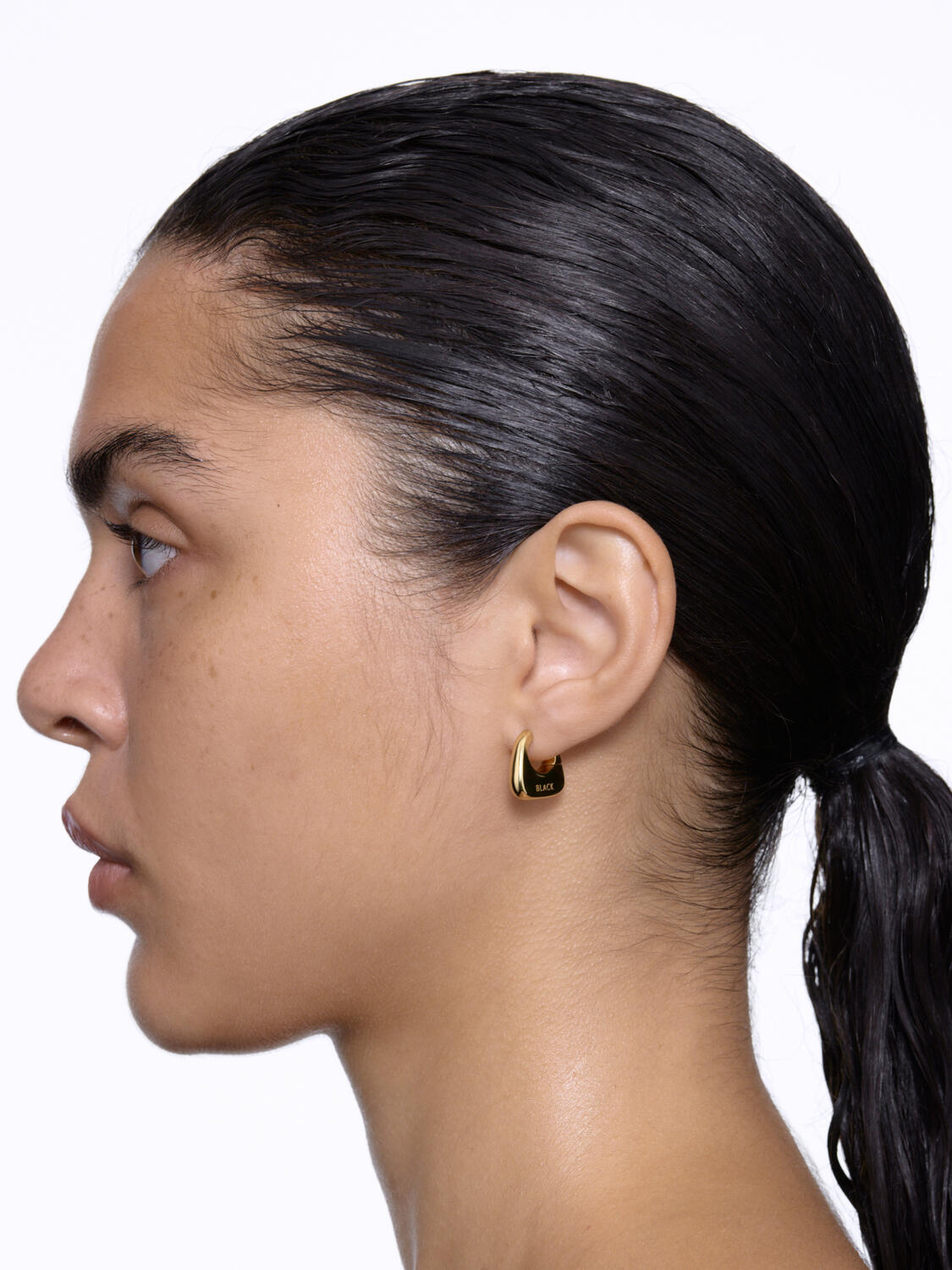 Tote ørering, lille - forgyldt