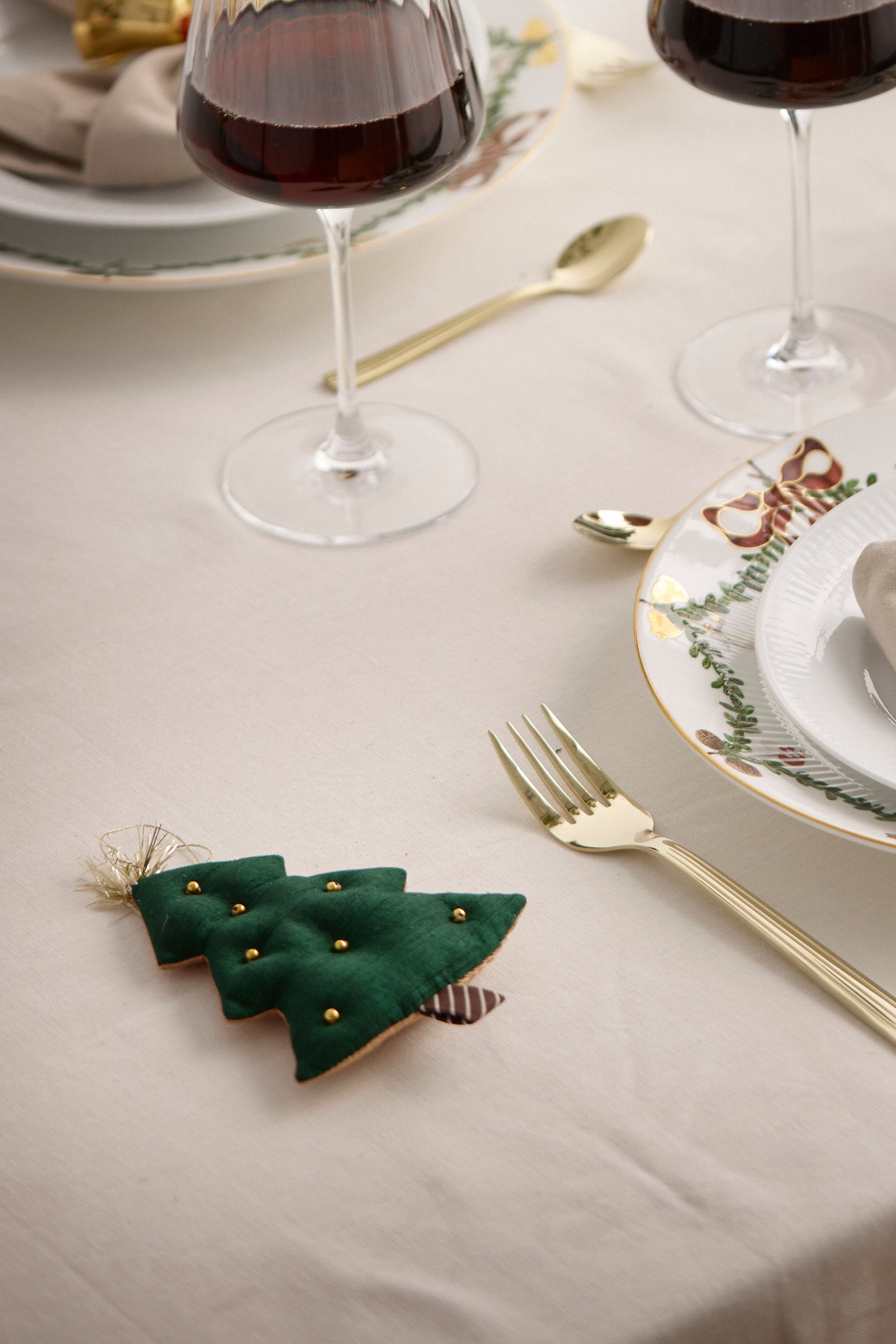 x Lisbeth Beck juletræ juleophæng - orange/grøn