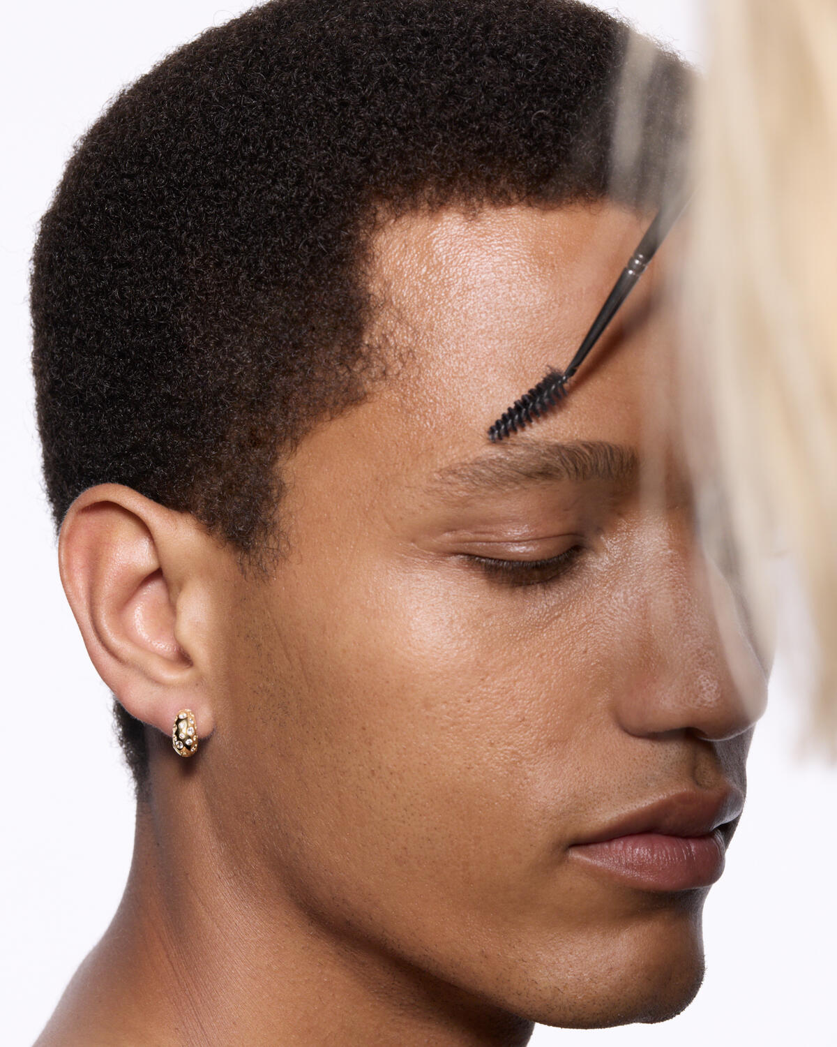 Tryvann Popcorn ørering - forgyldt