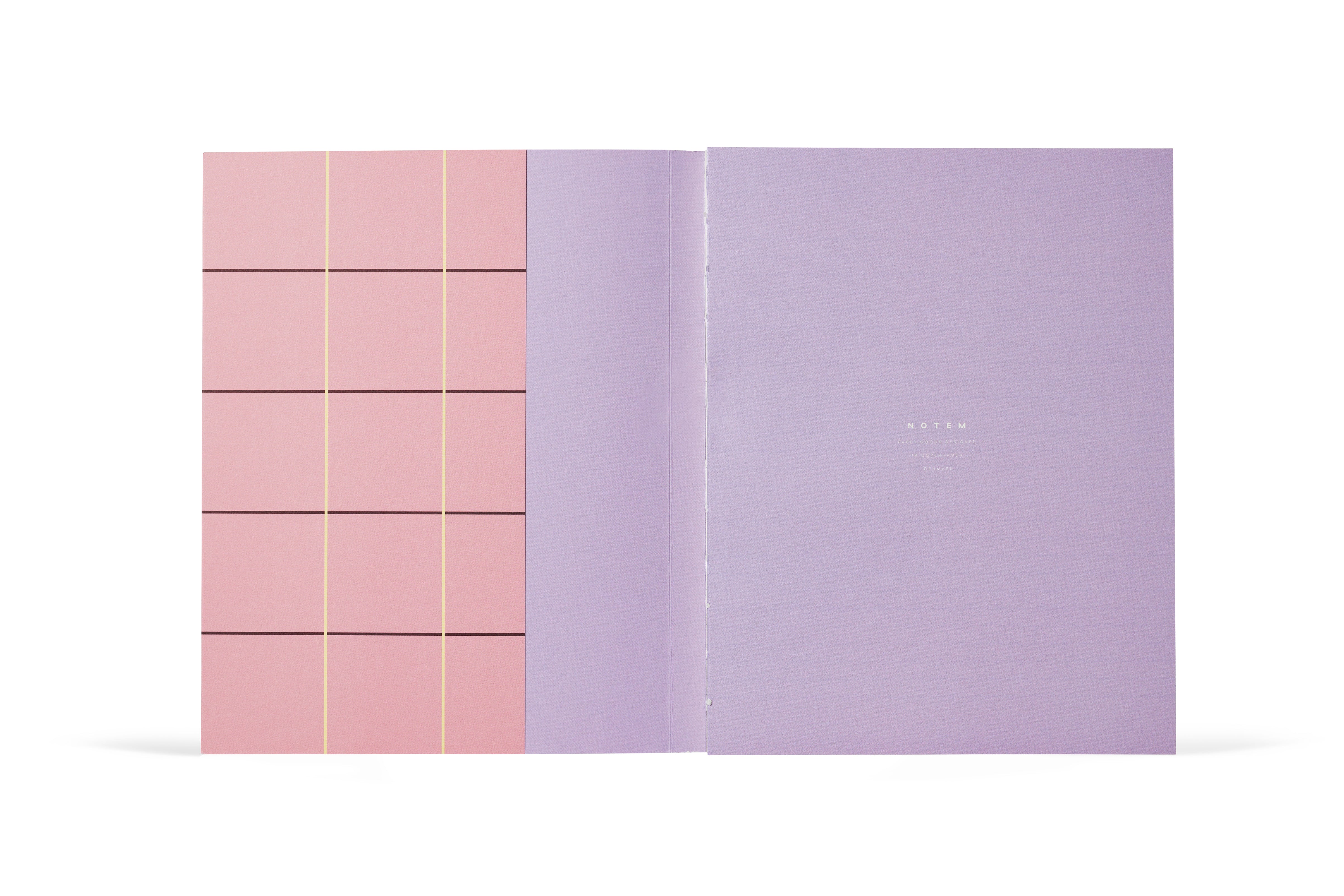 UMA Flat Lay notesbog, large - Rose check