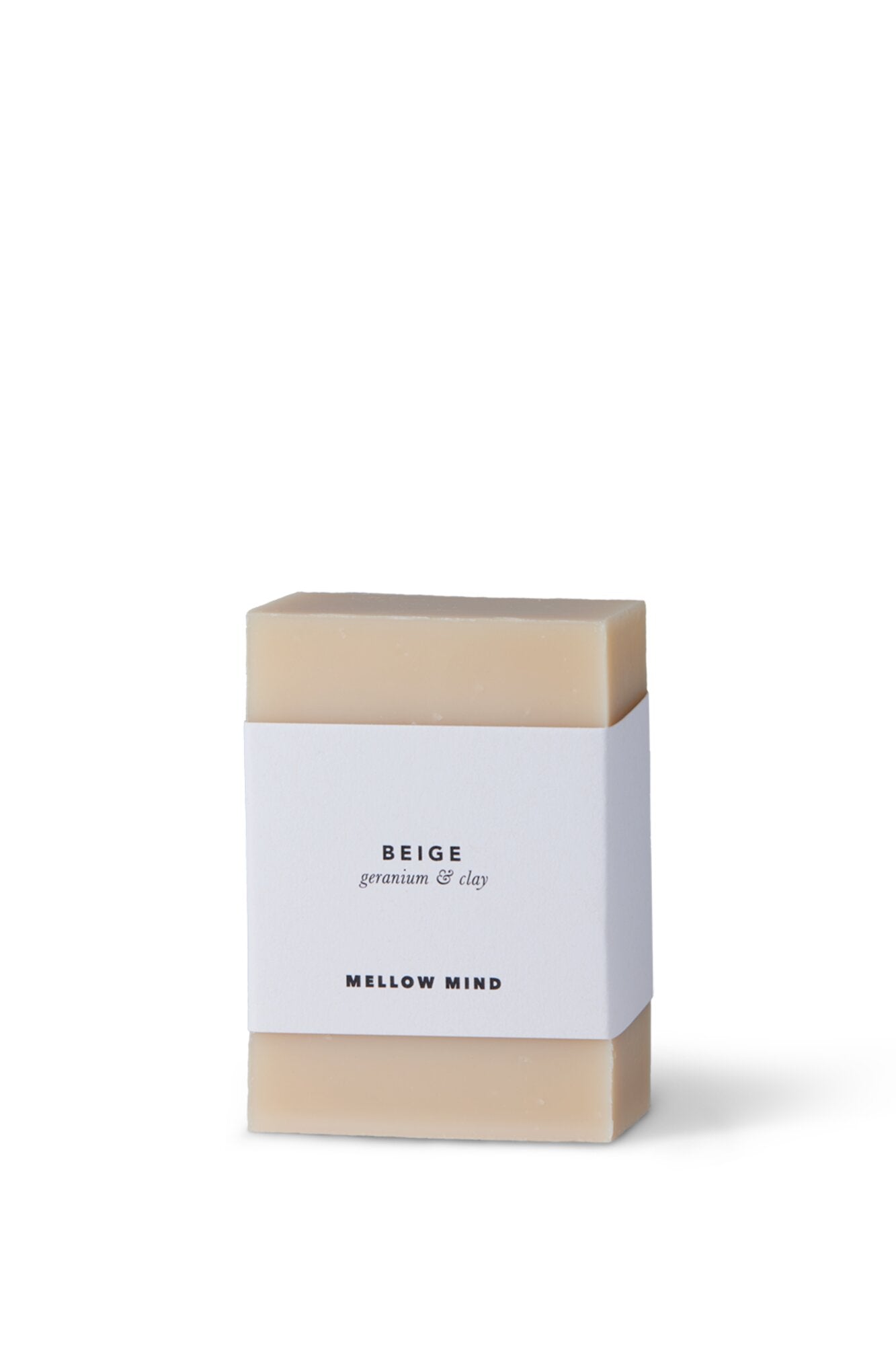 Beige lersæbebar, Geranium - 130 g.