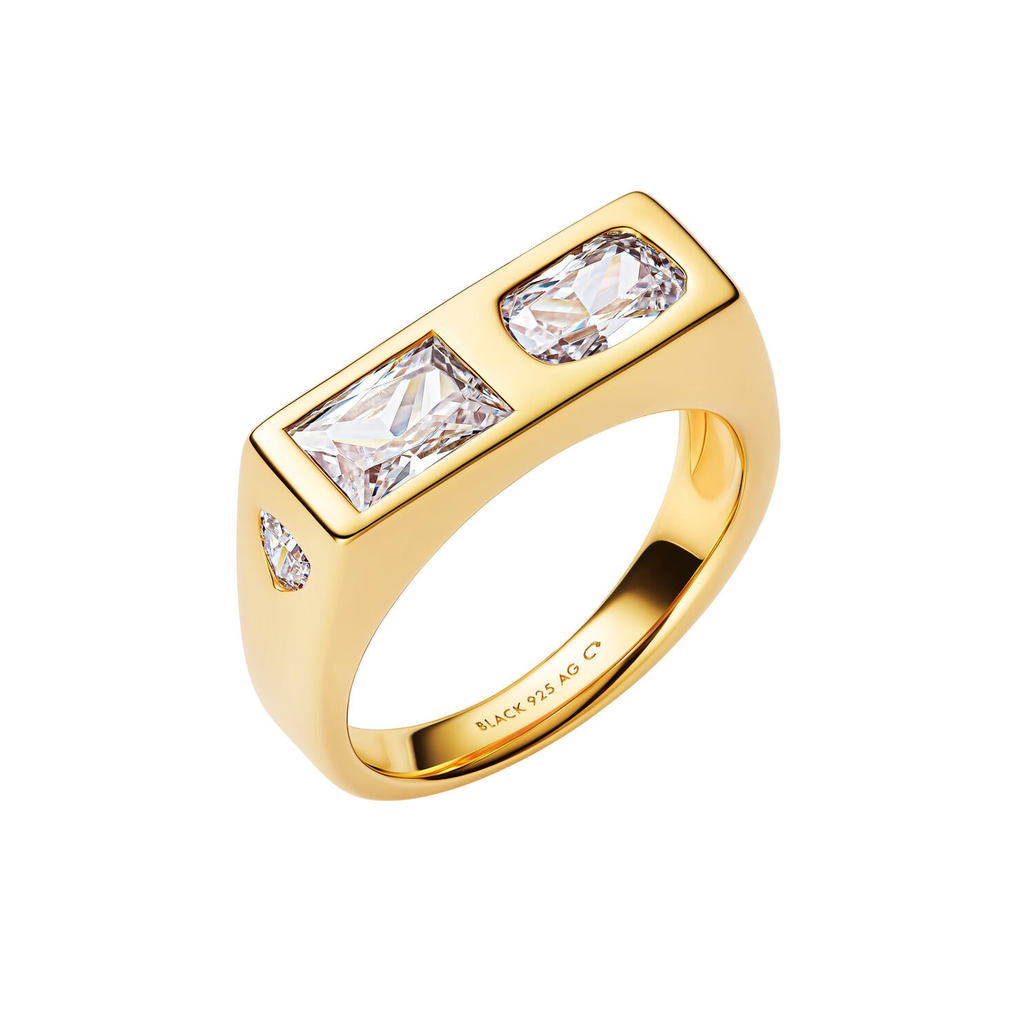 Us Three Signet ring - forgyldt