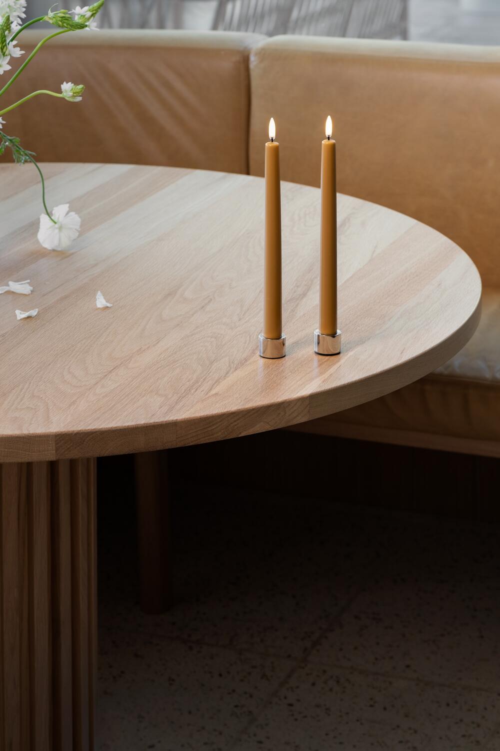 LED kronelys, Wild Honey Smooth - 2 stk