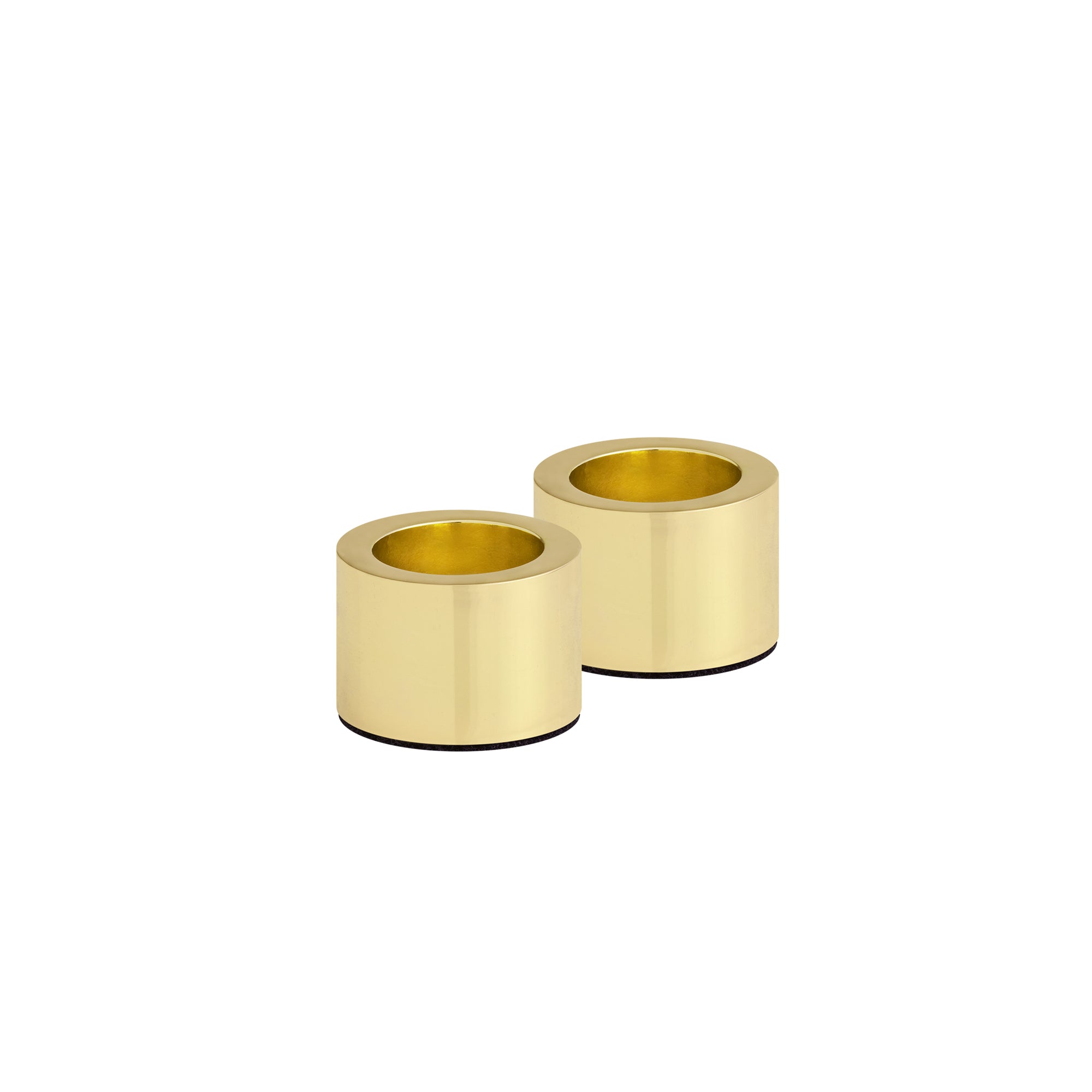 Taper lysestager, Matte Brass - 2 stk.