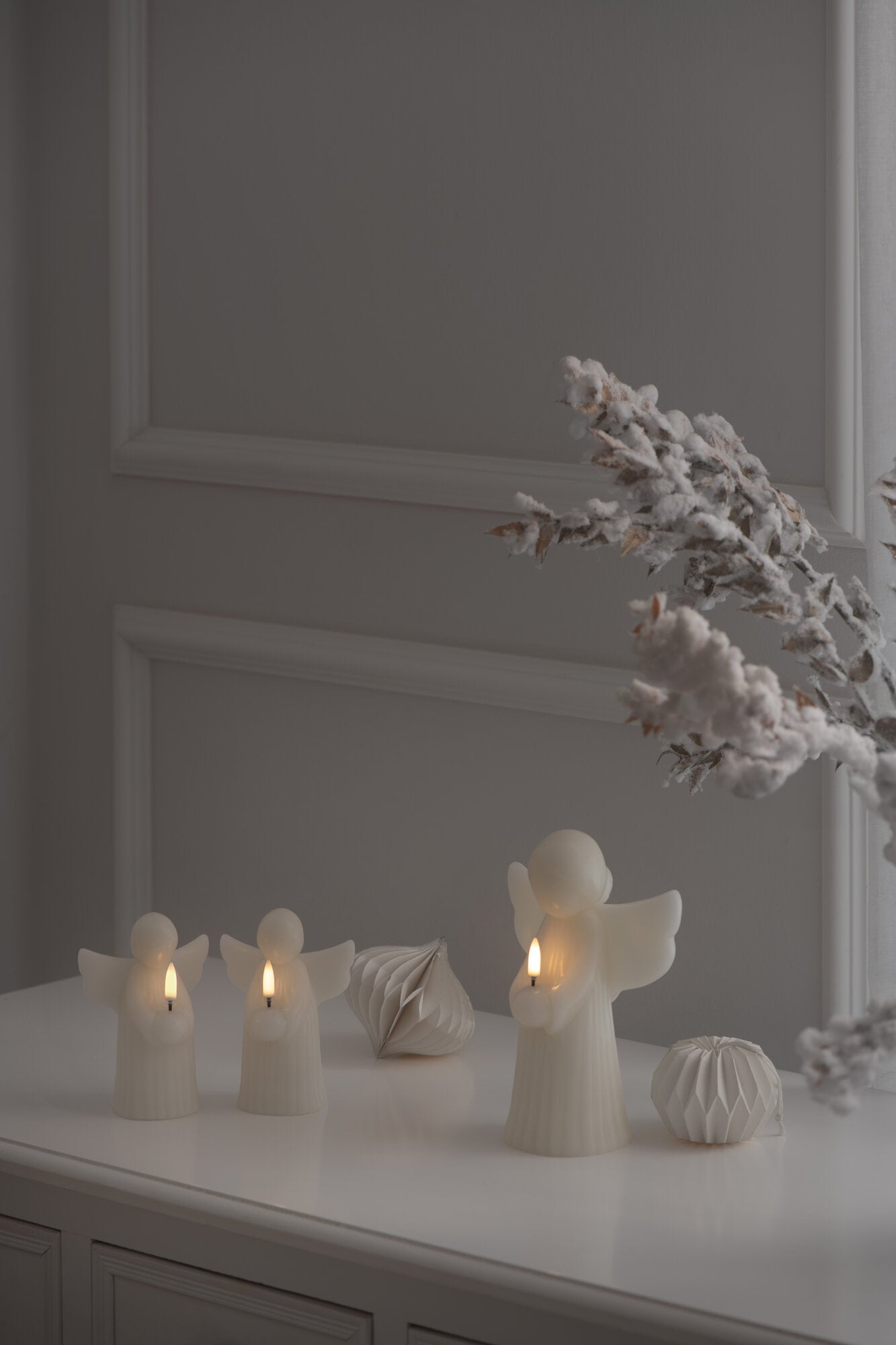 Angel LED lys, Vanilla Smooth - H12 cm