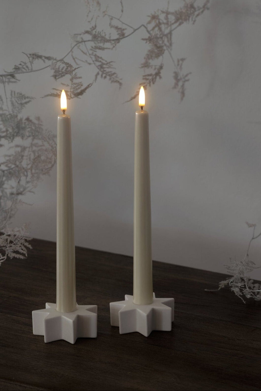 Stjerne lysestage - Nordic White