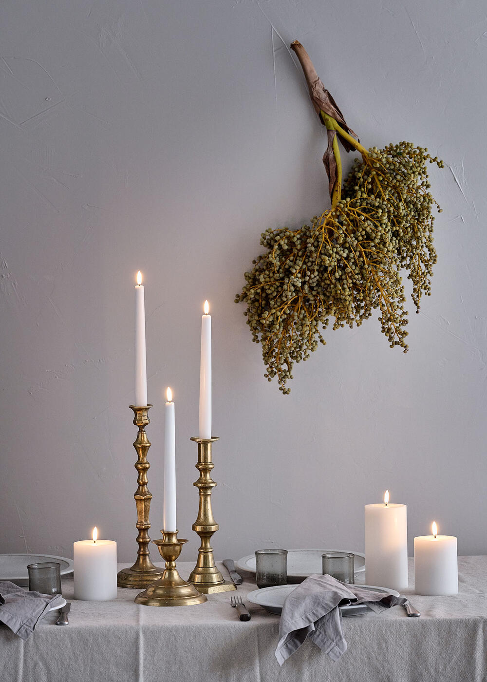 LED bloklys - H:10 x Ø:6 cm