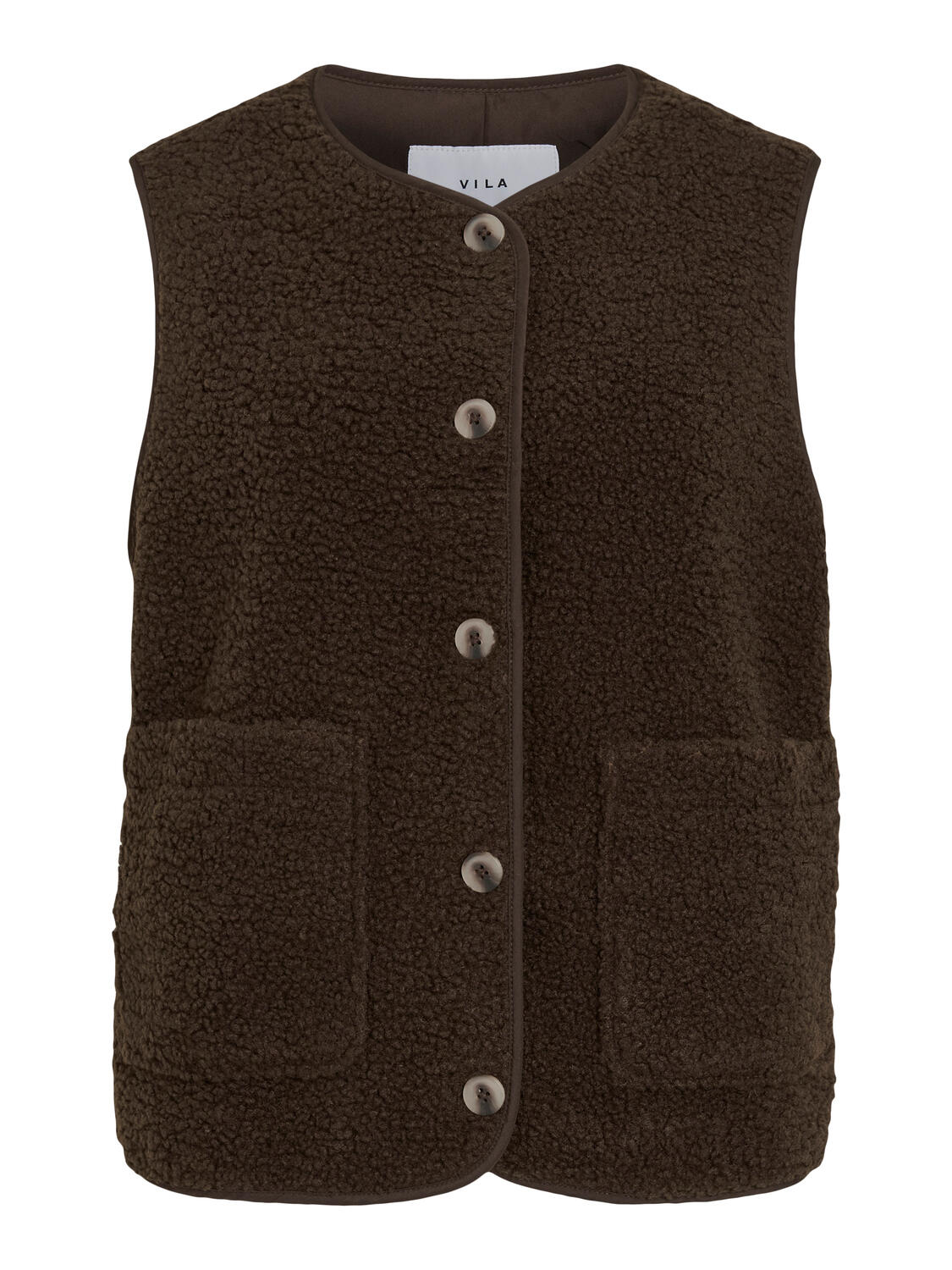 Viada teddy vest - Coffee Bean