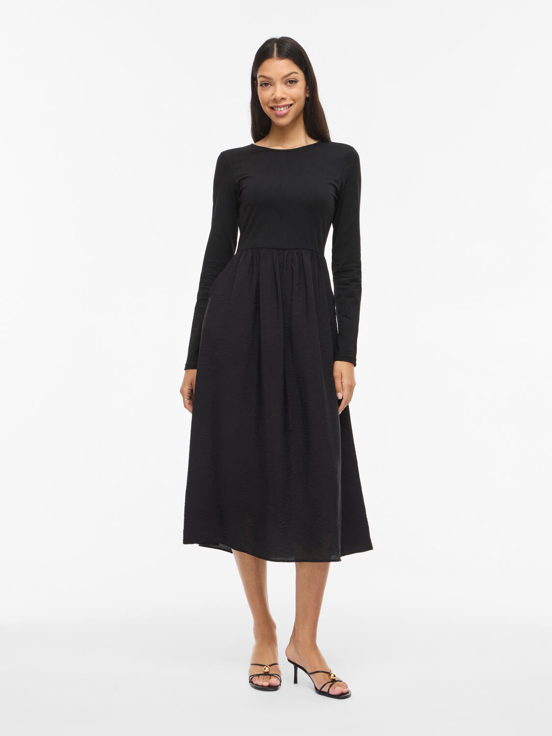 Vistine midi kjole - sort