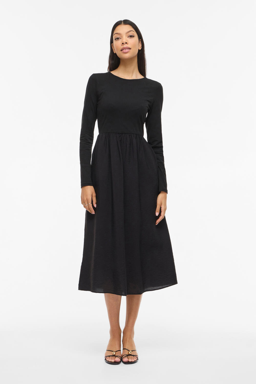 Vistine midi kjole - sort