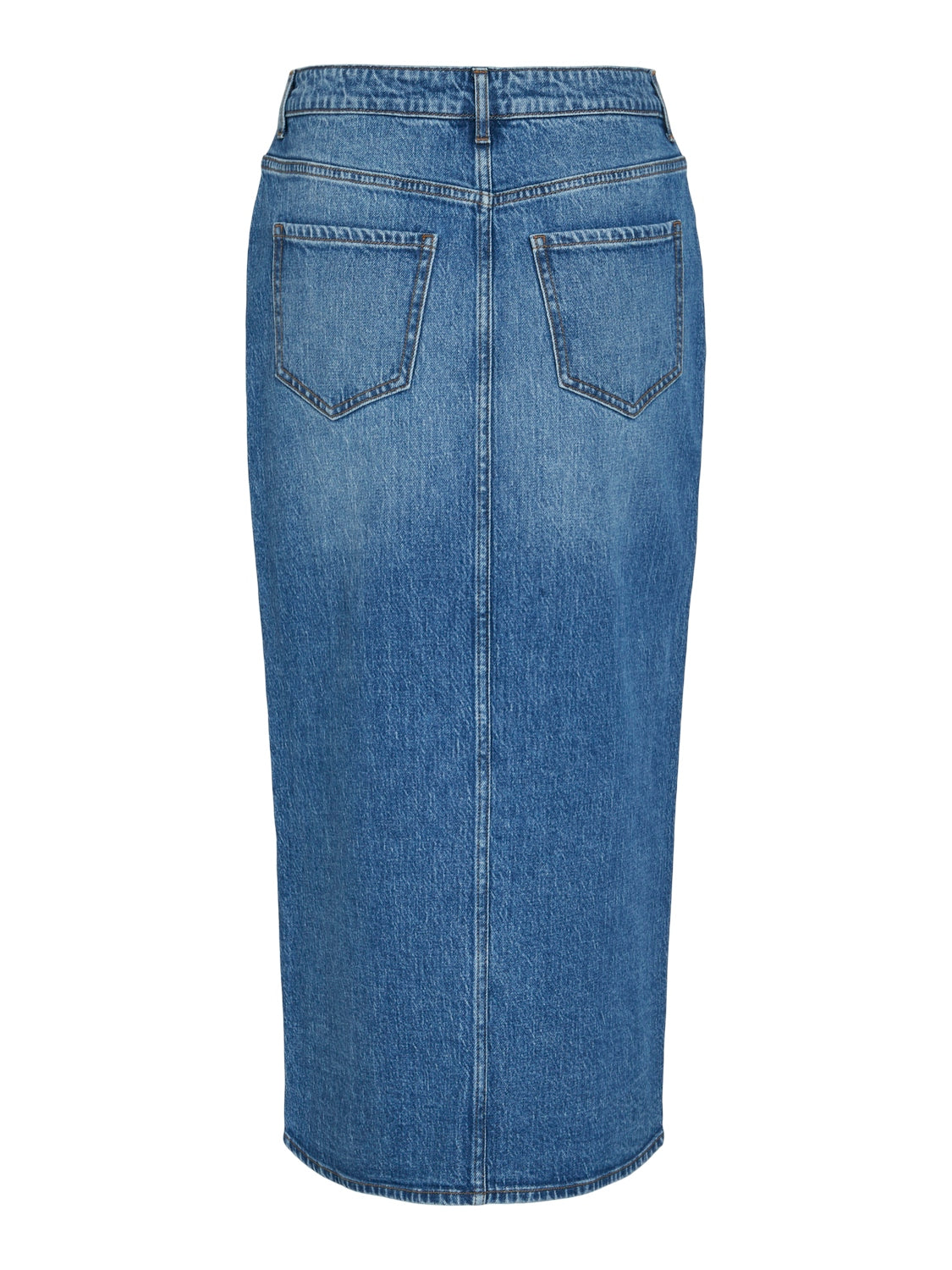 Vijaf HW midi denimnederdel - Medium Blue Denim