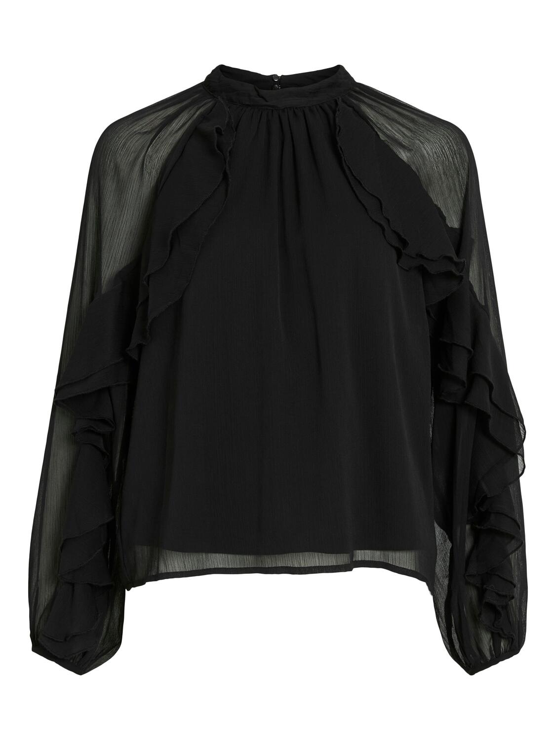 Vibinna flæse bluse - Black Beauty