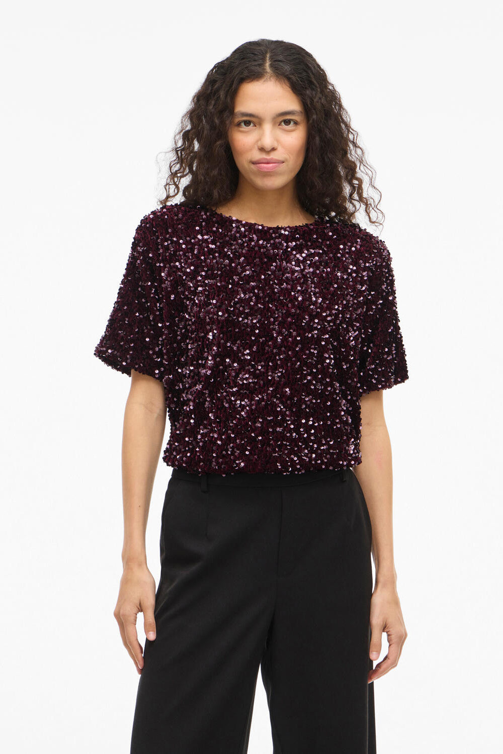 Vifaith Sequin t-shirt - Fig