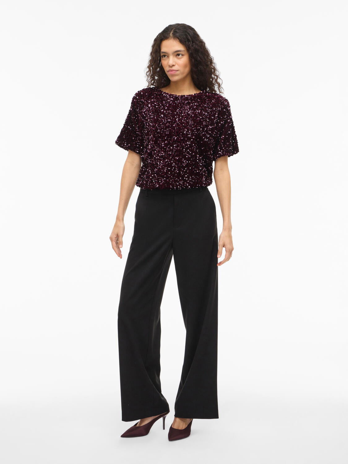 Vifaith Sequin t-shirt - Fig