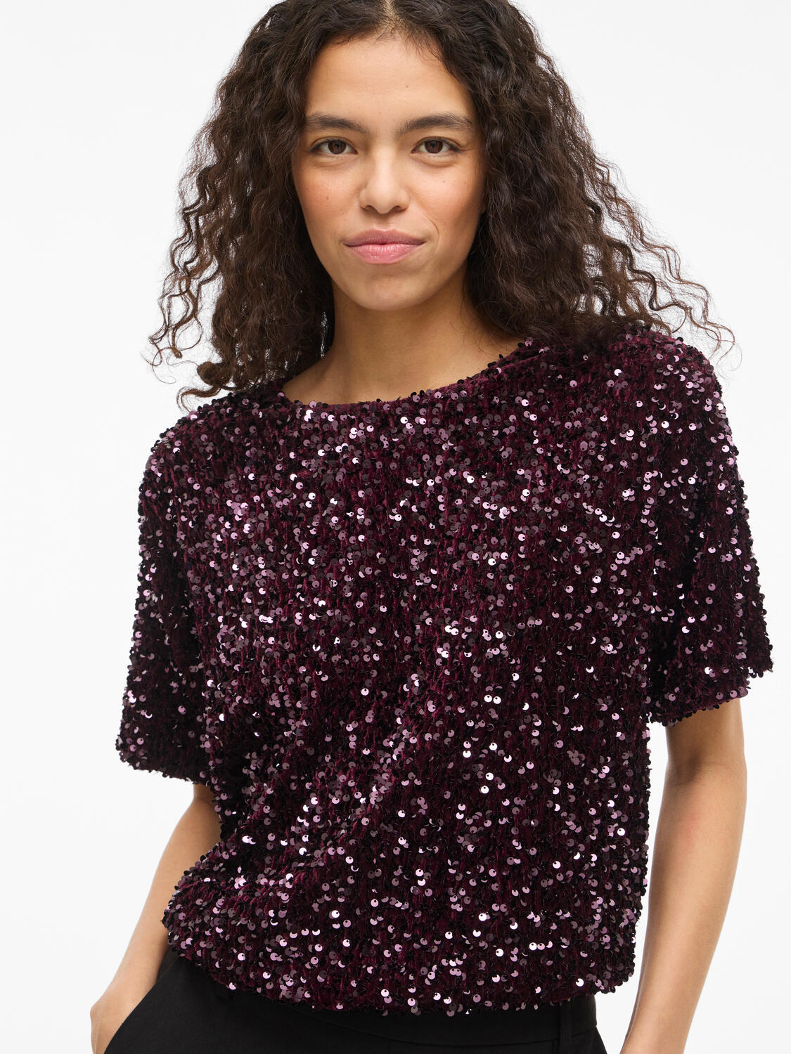 Vifaith Sequin t-shirt - Fig