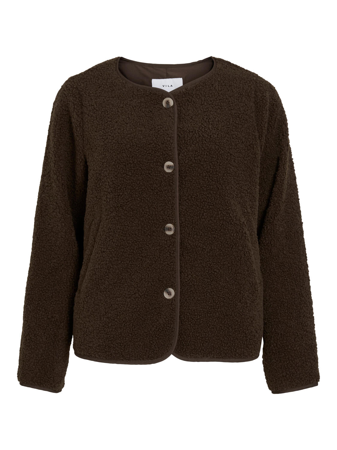 Viada teddy overgangsjakke - Coffee Bean