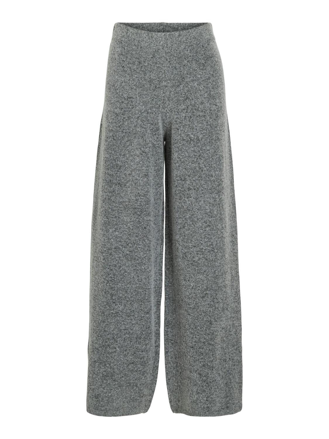 Vicasti strikkede bukser - Medium Grey Melange