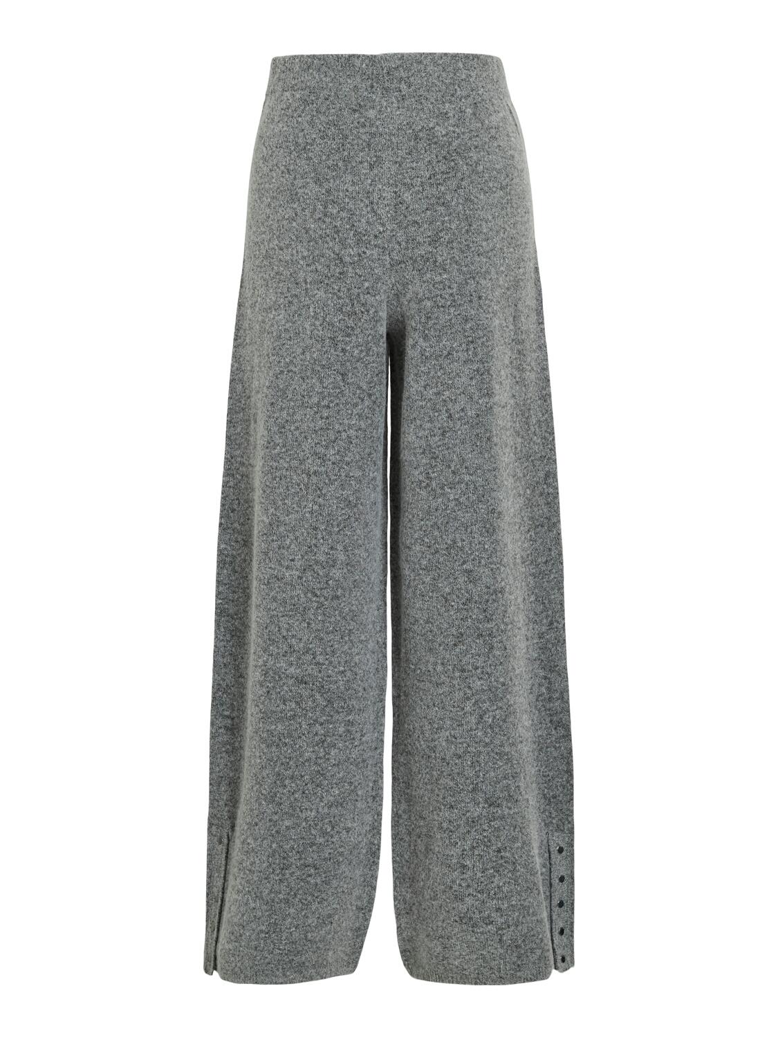 Vicasti strikkede bukser - Medium Grey Melange