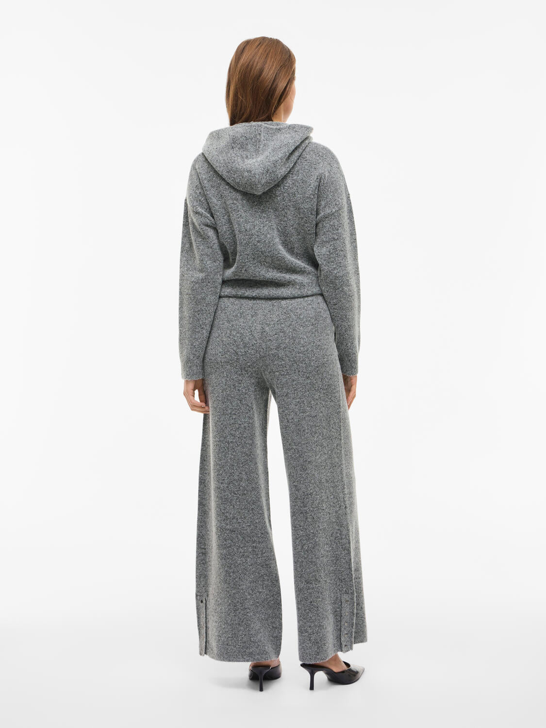 Vicasti strikkede bukser - Medium Grey Melange