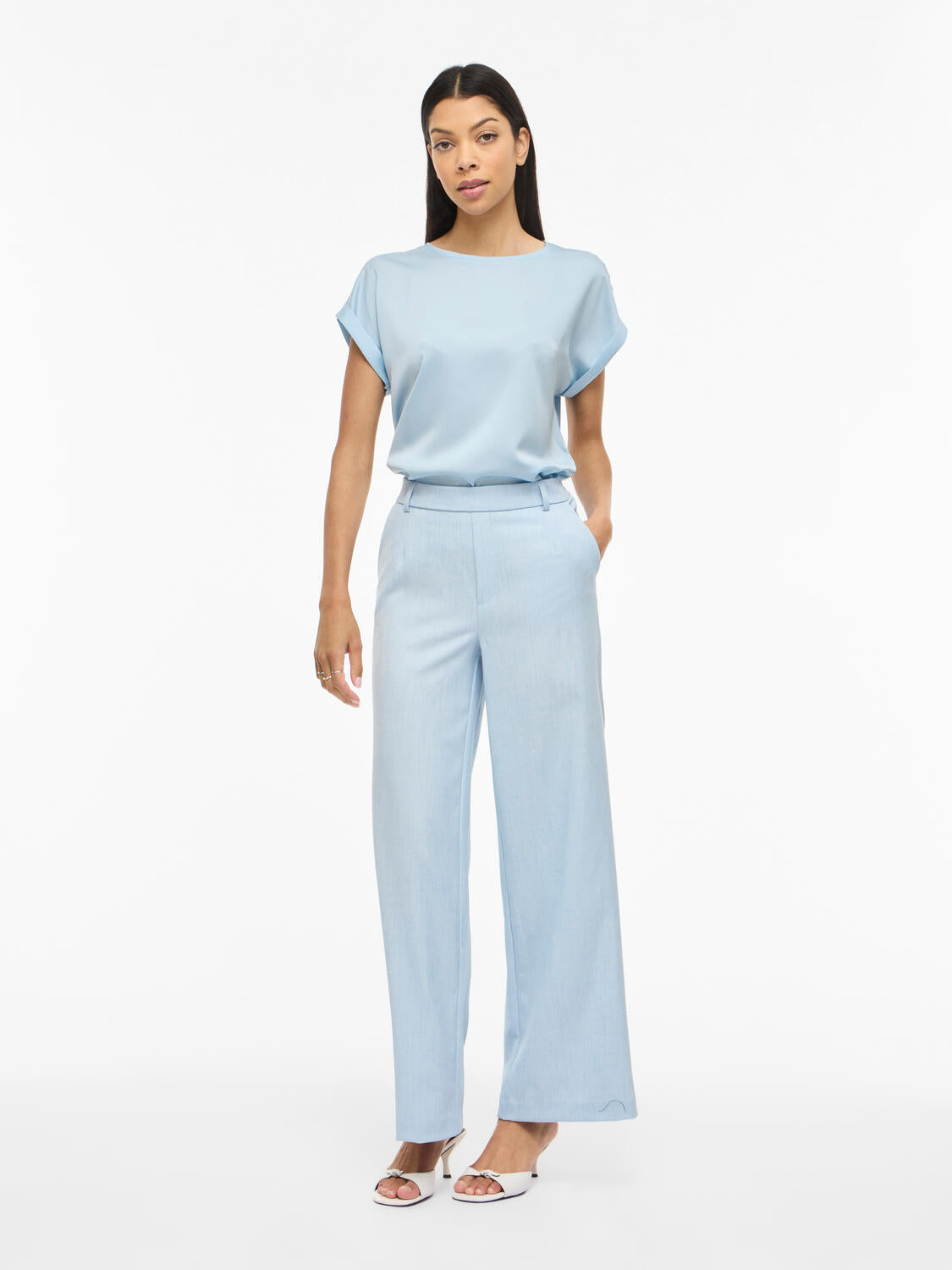 Viellette Satin top - Nantucket Breeze