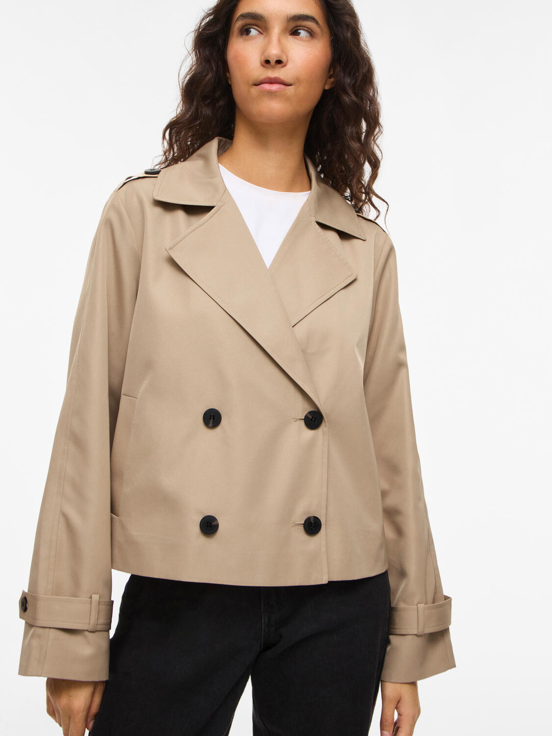 Viaddison kort trenchcoat - Savannah Tan