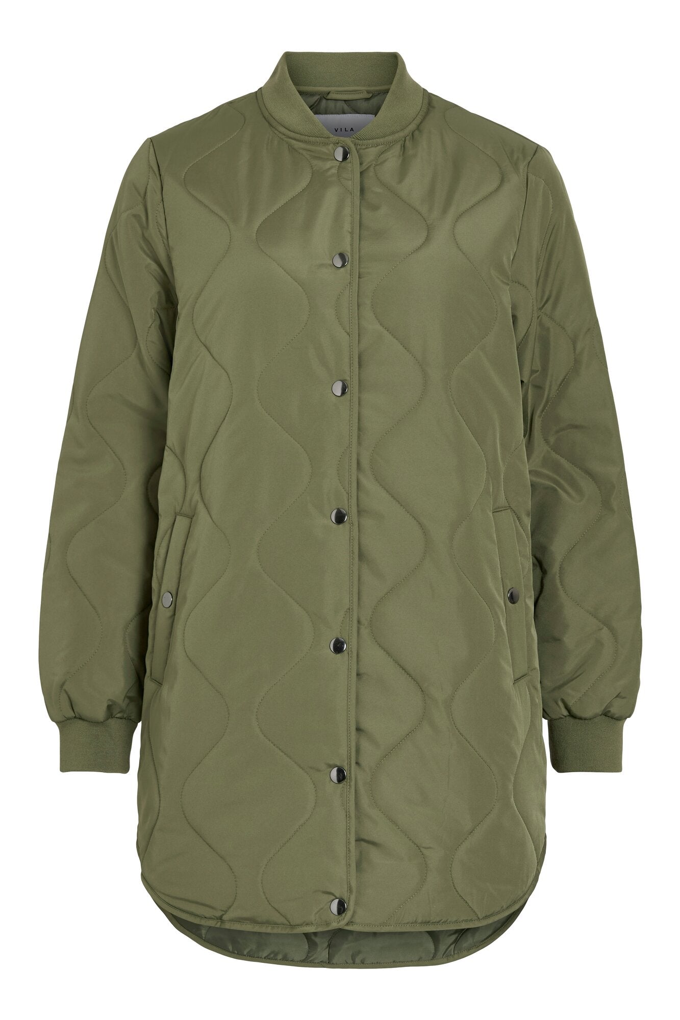 Vitate quiltet jakke - Olivine