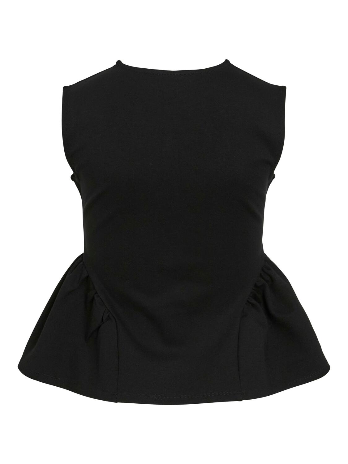 Vifina peplum top - sort