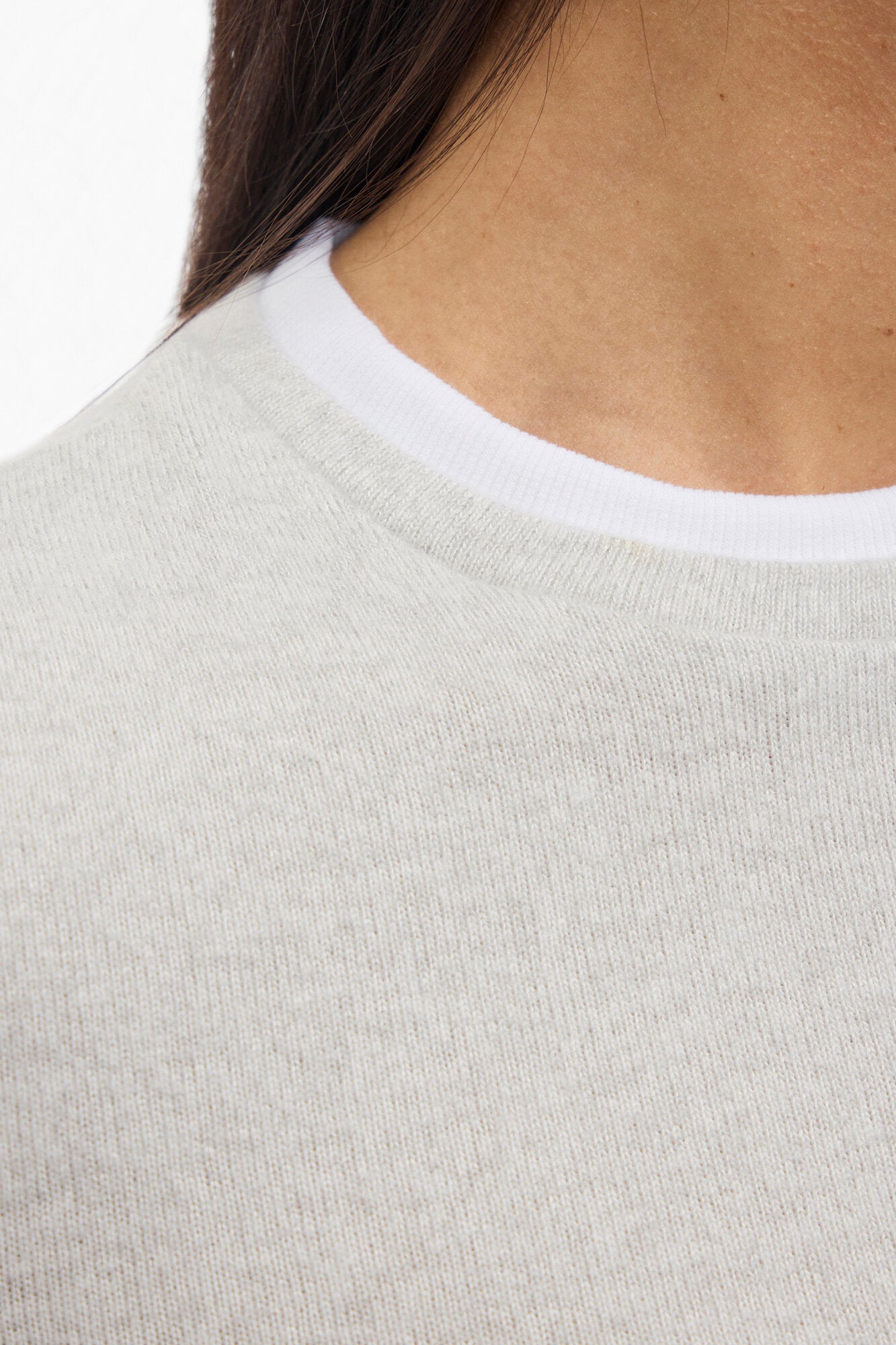 Viadi langærmet t-shirt - Light Grey Melange