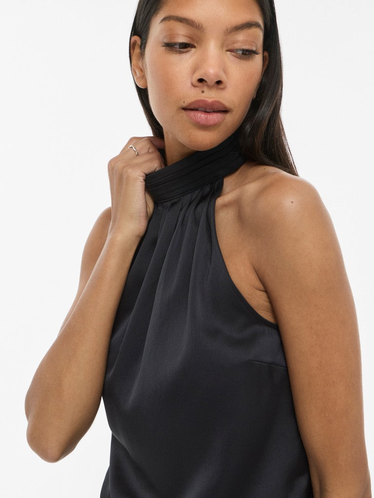 Vienid Halterneck top - sort