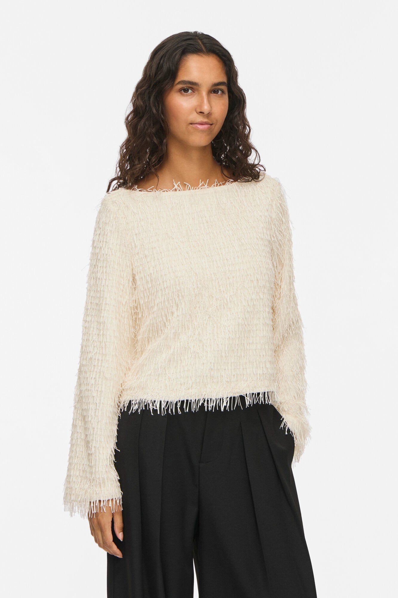 Vitoi L/S Boatneck bluse – Birch