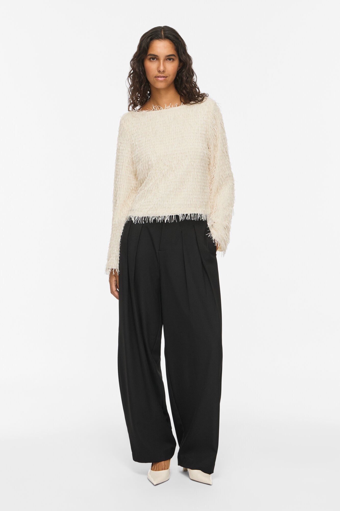 Vitoi L/S Boatneck bluse – Birch