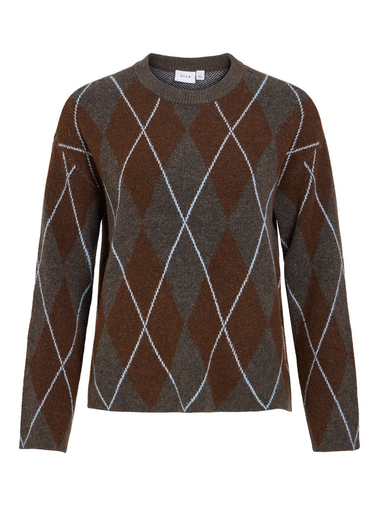 Viargyle striktrøje - Dark Grey Melange