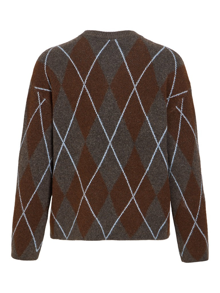 Viargyle striktrøje - Dark Grey Melange