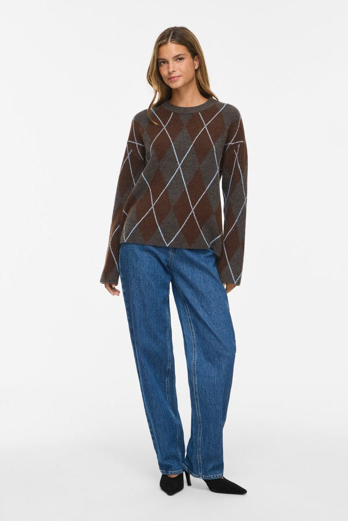 Viargyle striktrøje - Dark Grey Melange