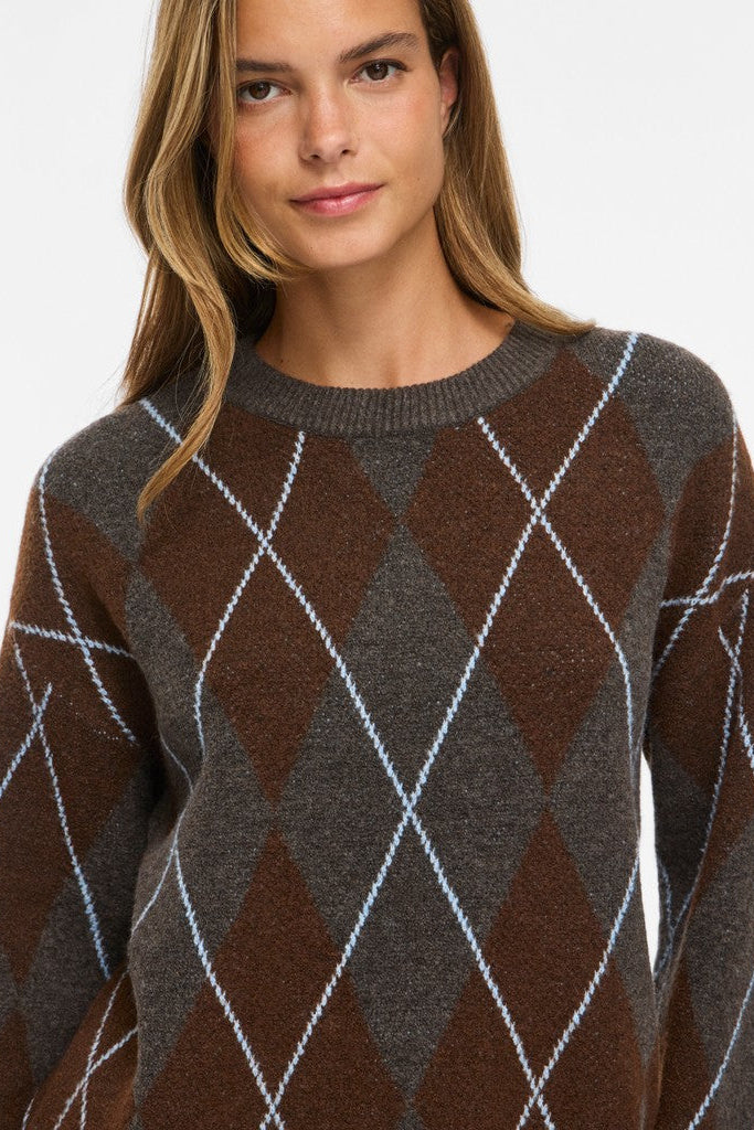 Viargyle striktrøje - Dark Grey Melange