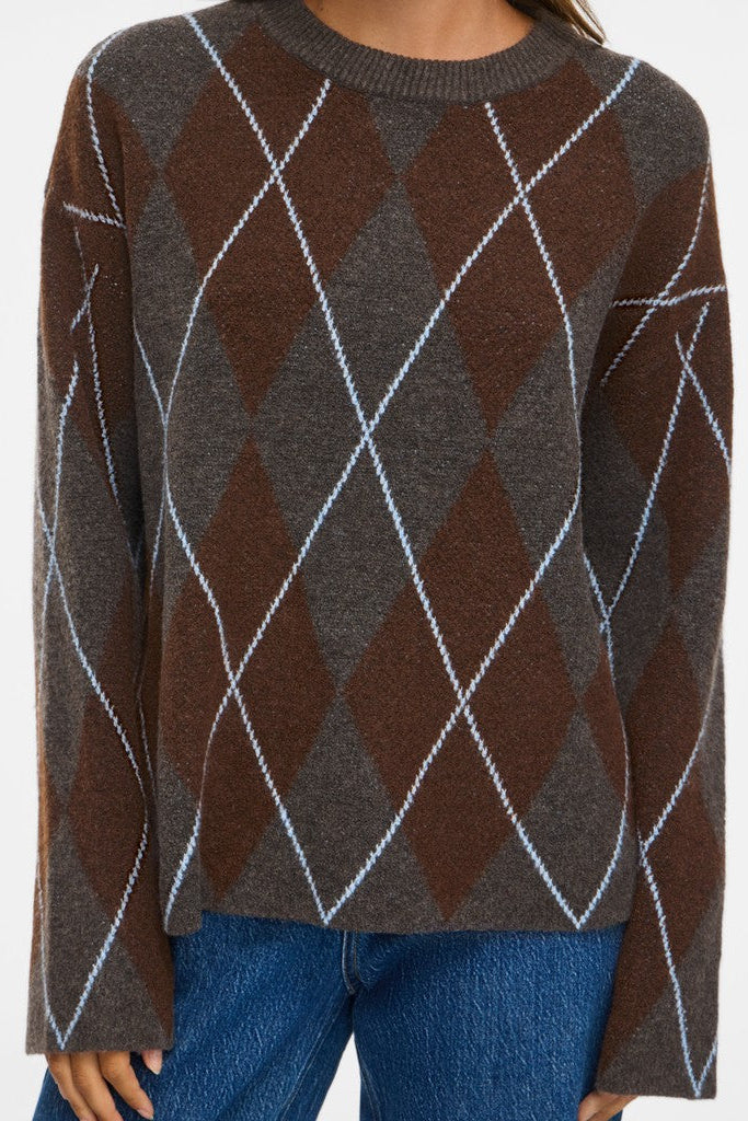 Viargyle striktrøje - Dark Grey Melange
