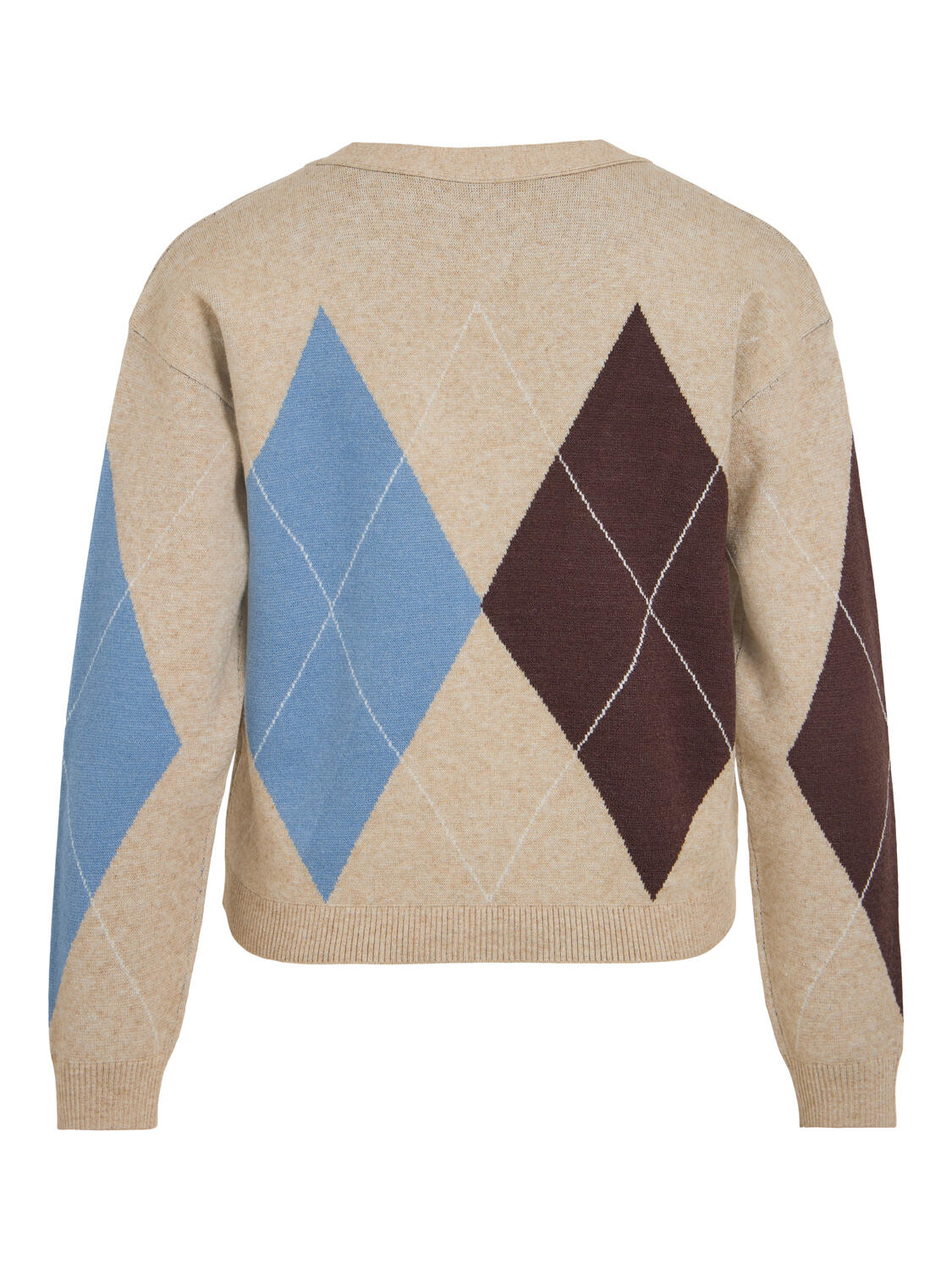 Viril Check cardigan – Natural Melange
