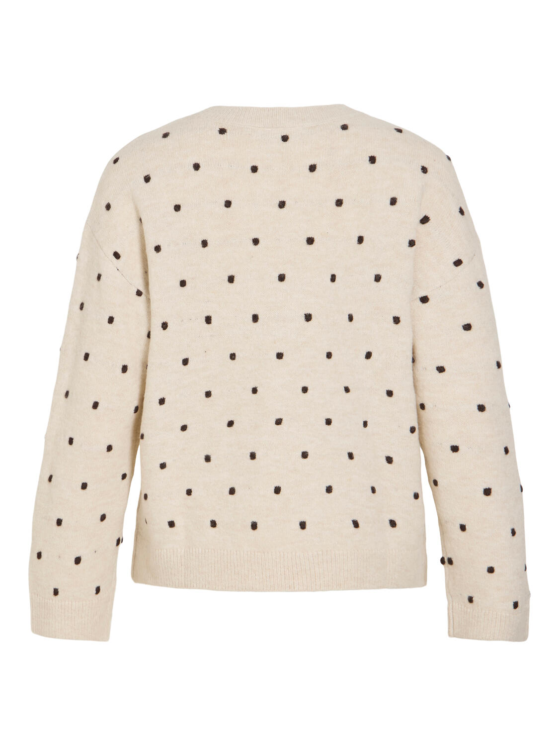 Viliga L/S O-neck Dot striktrøje – Birch