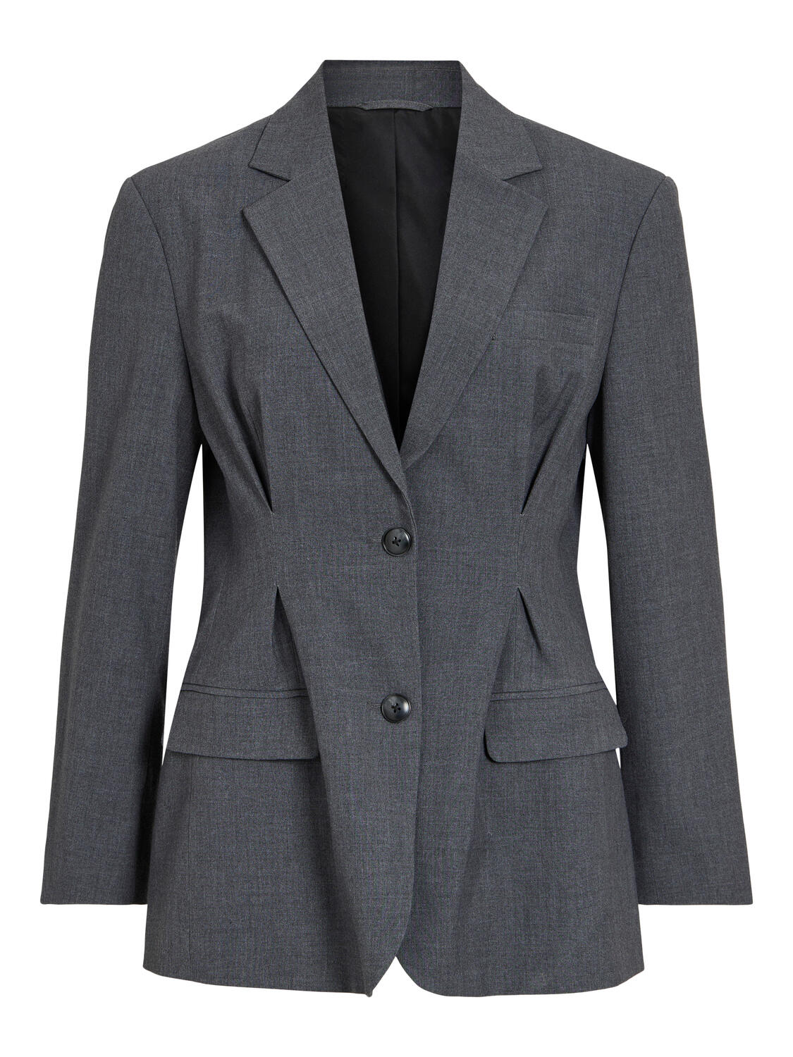 Vistine figursyet blazer - Dark Grey Melange