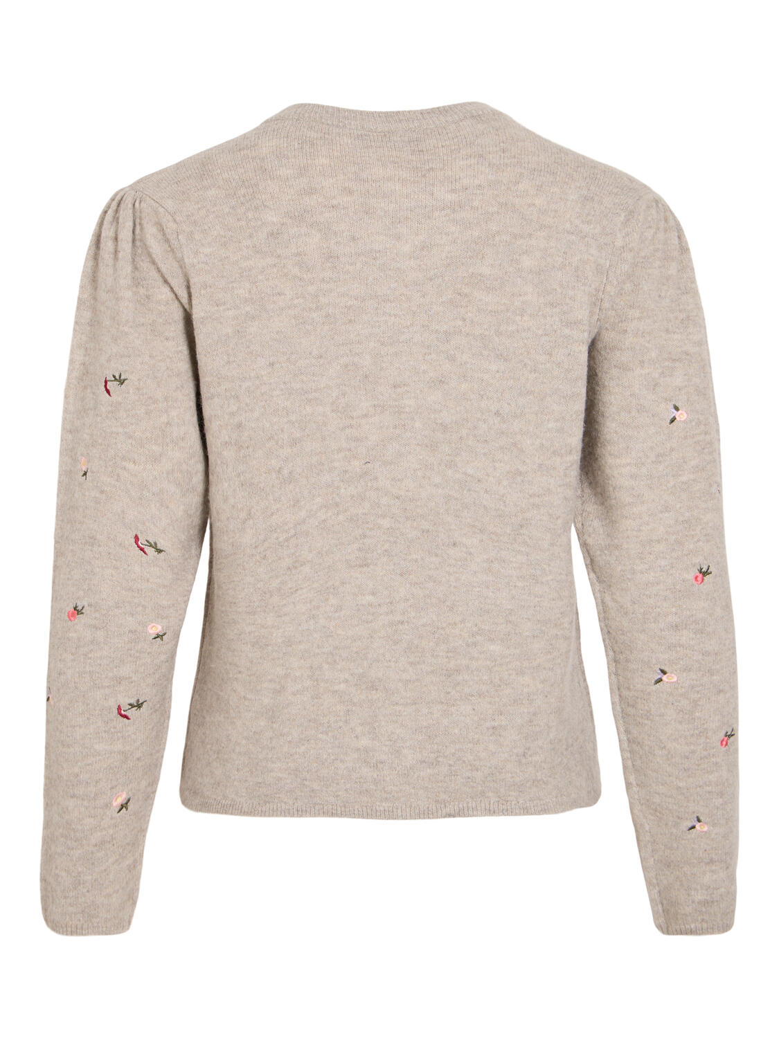 Visenea Embroidery cardigan - Natural Melange