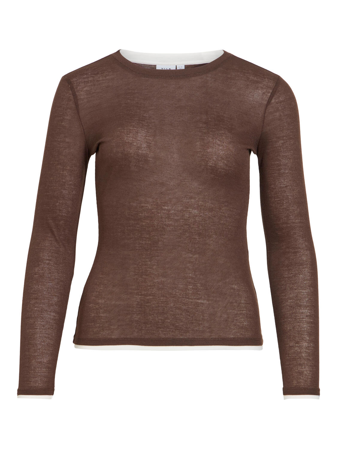 Vielianne langærmet t-shirt – Coffee Bean