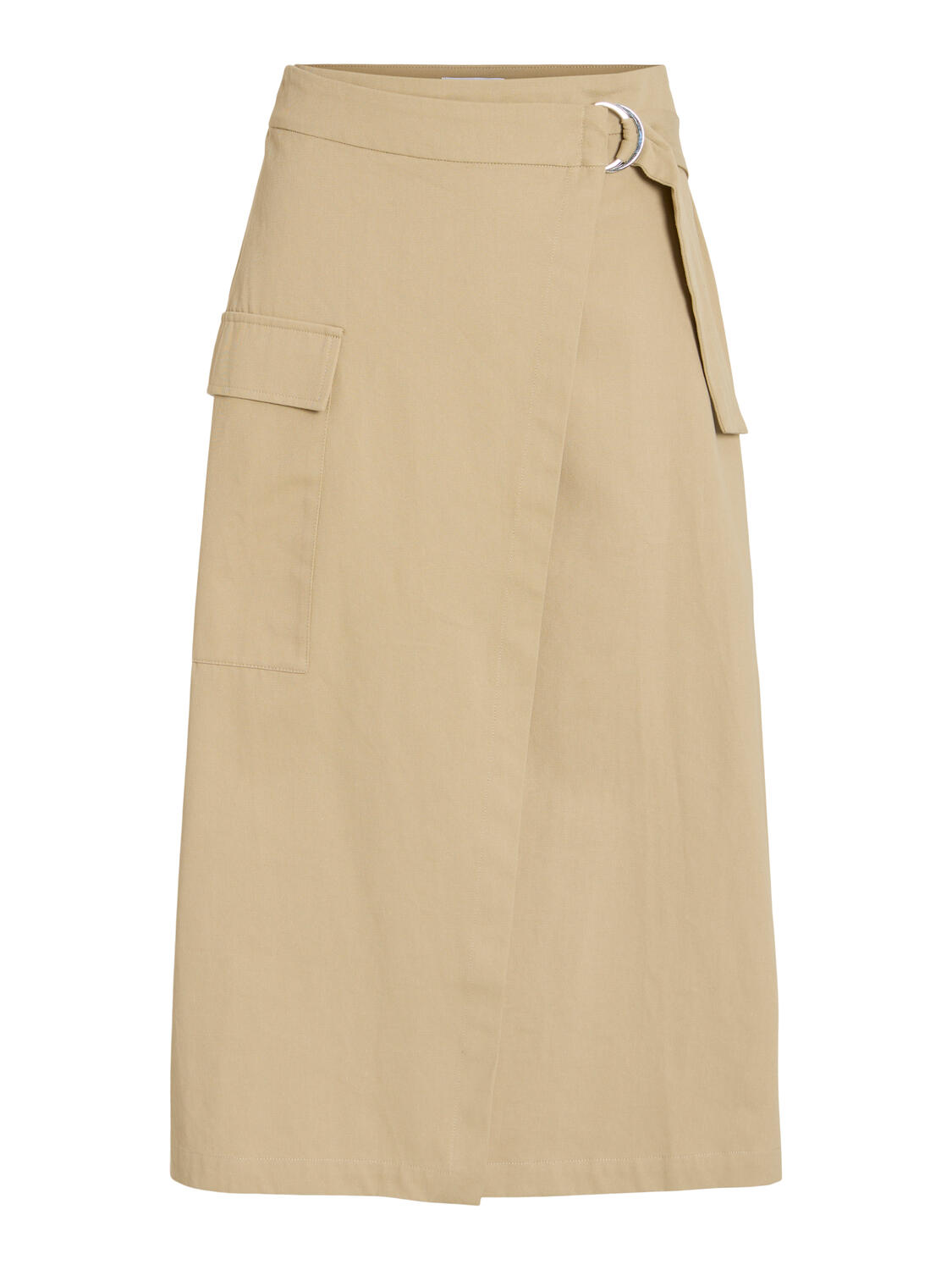 Viodina midi nederdel – Pale Khaki