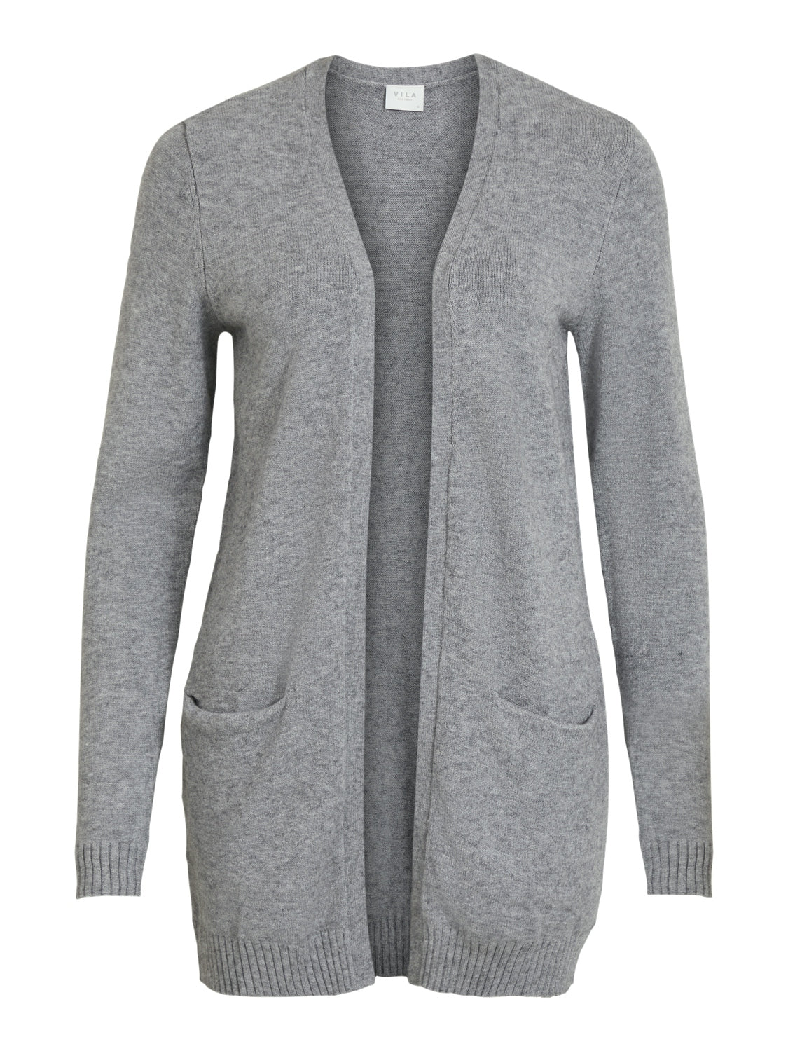 Viril open cardigan - Medium Grey Melange